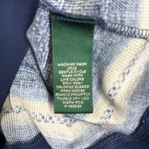 Lauren Ralph Lauren Sweater Women M Hoodie Striped Lightweight Knit Top Vintage - Picture 7 of 10